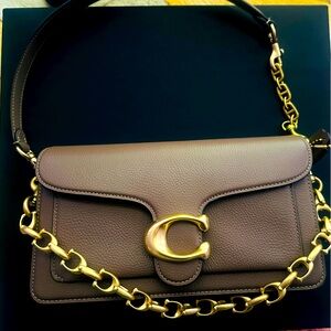 Coach Dark Stone Tabby Shoulder Bag